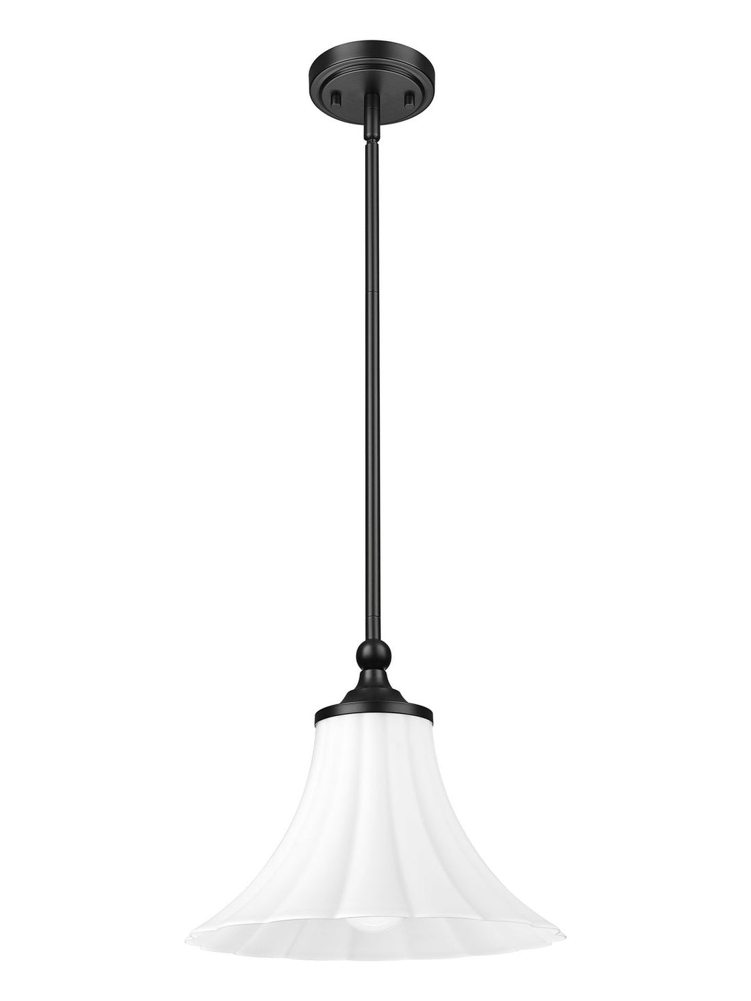 Z-Lite Canada - 1958P12-MB - One Light Pendant - Fleur - Matte Black