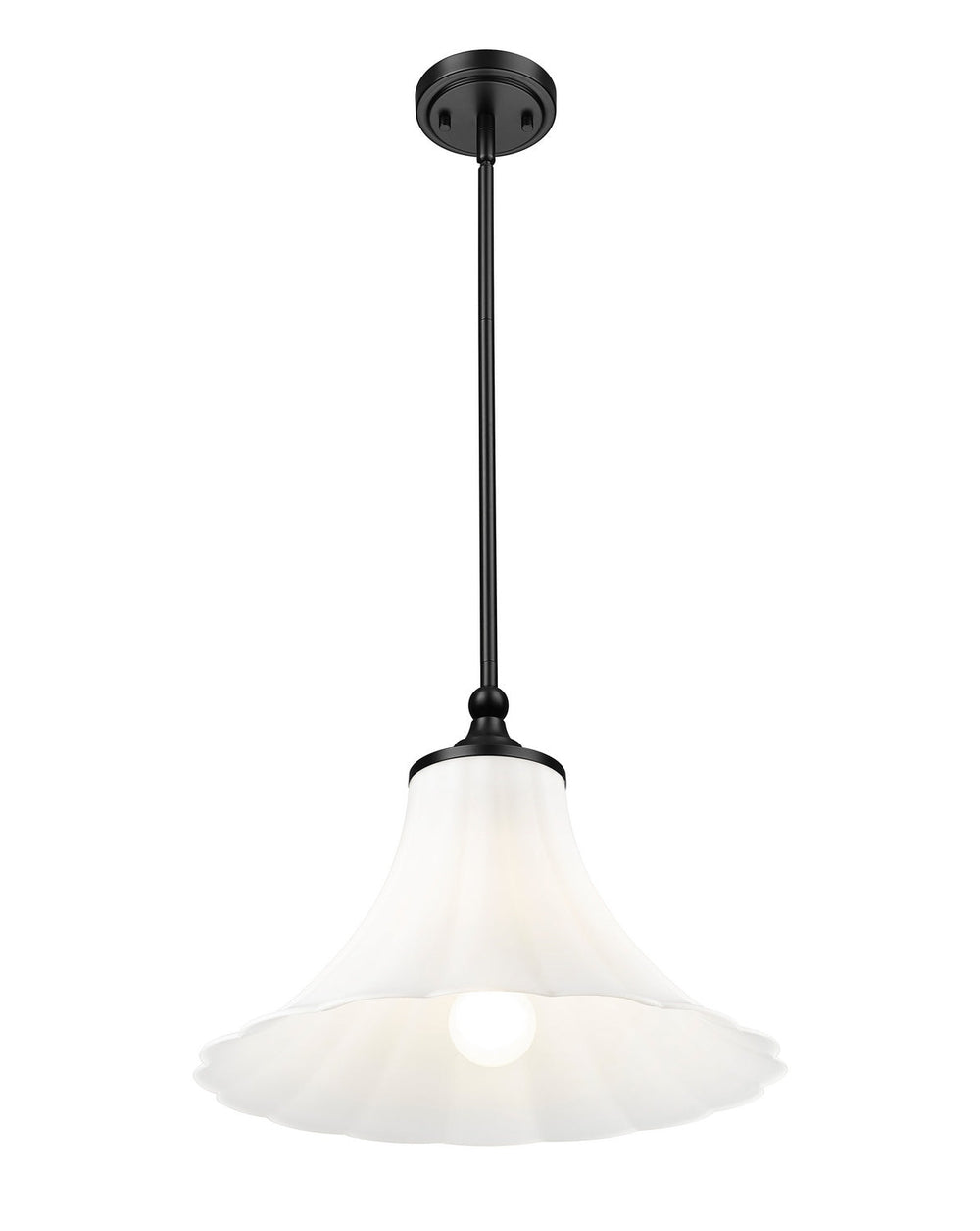 Z-Lite Canada - 1958P16-MB - One Light Pendant - Fleur - Matte Black
