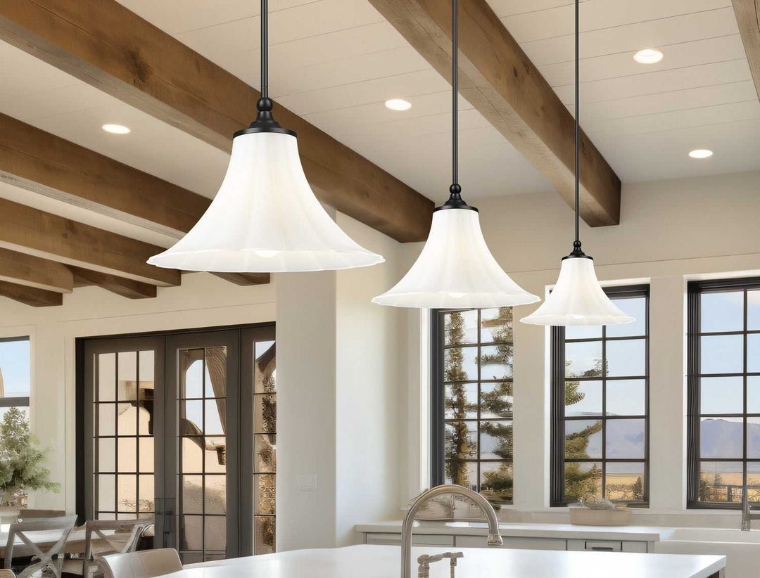 Z-Lite Canada - 1958P16-MB - One Light Pendant - Fleur - Matte Black