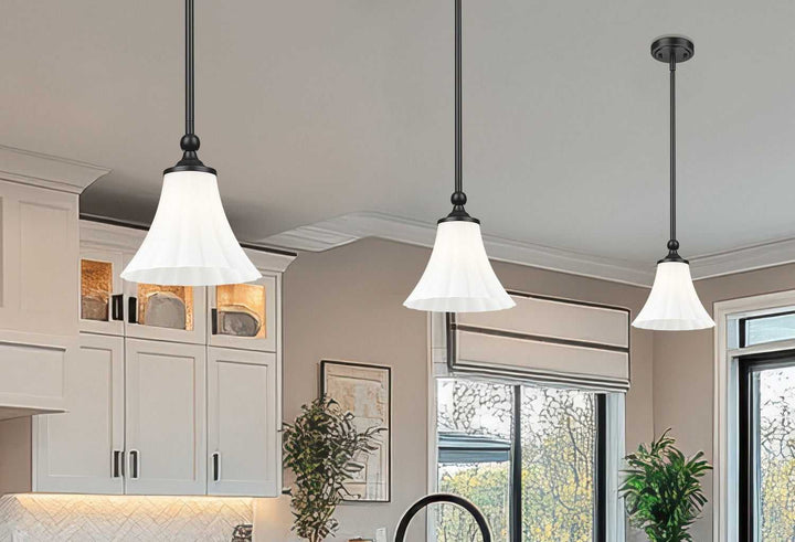 Z-Lite Canada - 1958P8-MB - One Light Pendant - Fleur - Matte Black