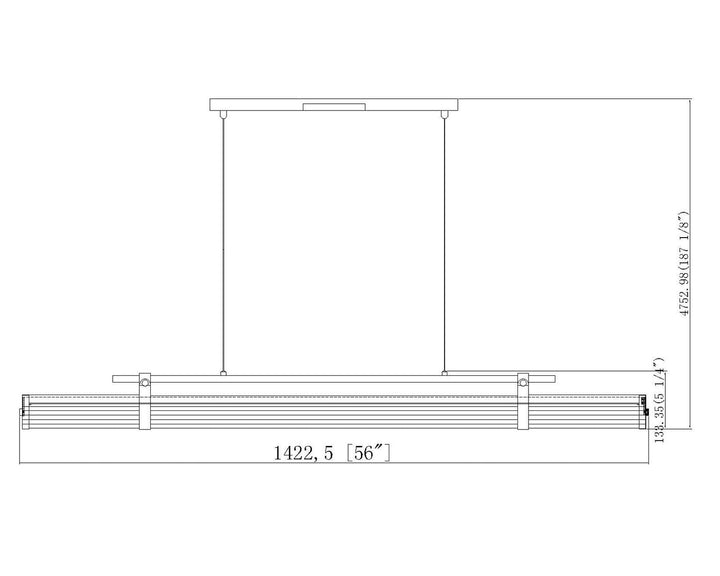Z-Lite Canada - 1959-54L-MB-LED - LED Linear Chandelier - Benoit - Matte Black