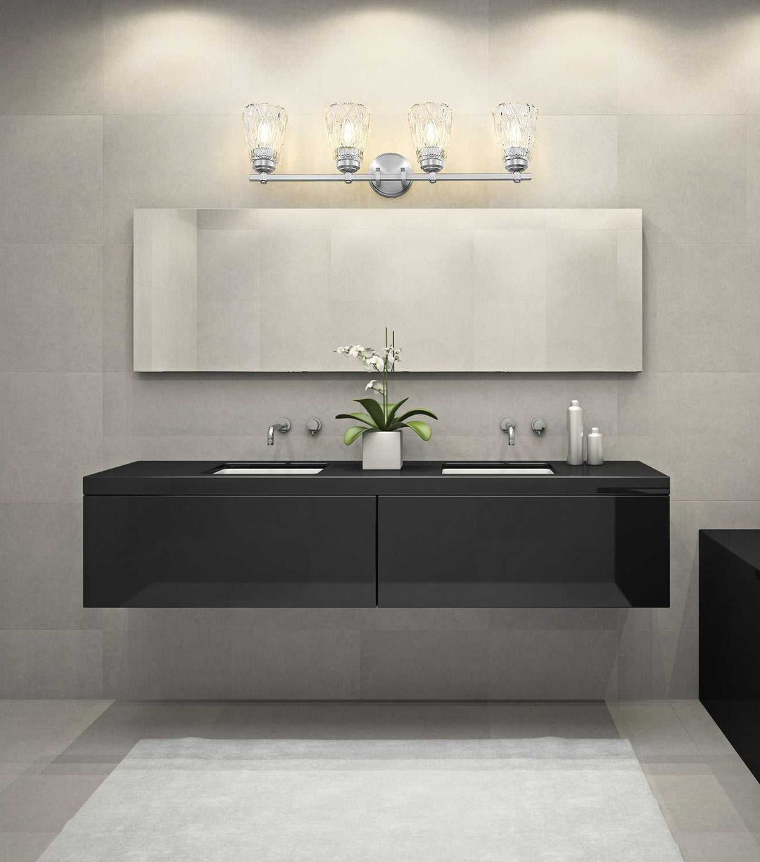 Z-Lite Canada - 1960-4V-BN - Four Light Vanity - Andree - Brushed Nickel