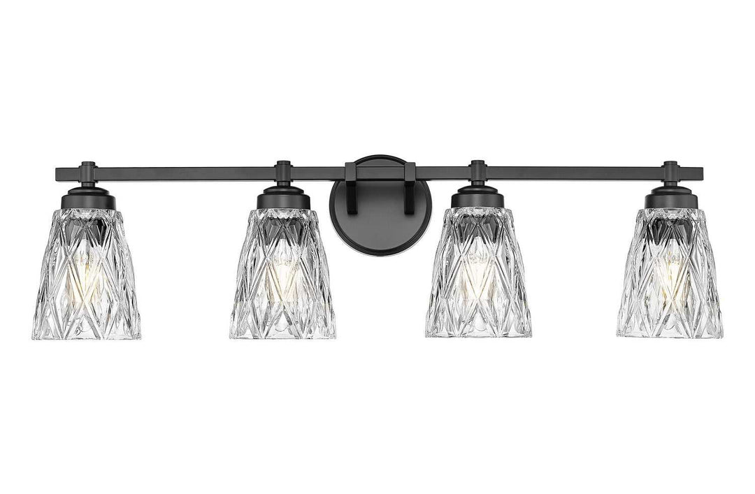 Z-Lite Canada - 1960-4V-MB - Four Light Vanity - Andree - Matte Black