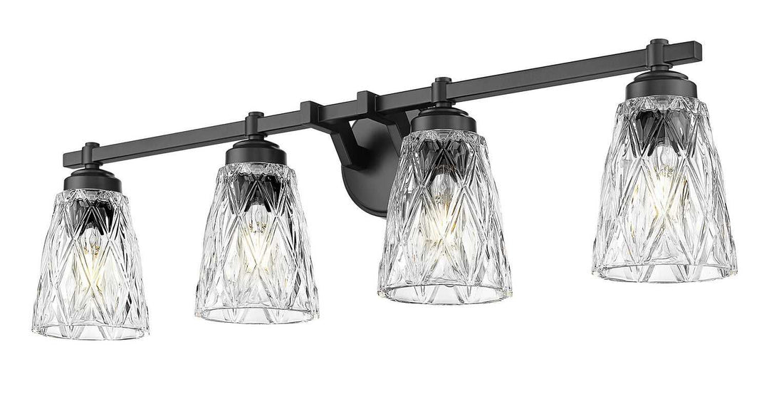 Z-Lite Canada - 1960-4V-MB - Four Light Vanity - Andree - Matte Black