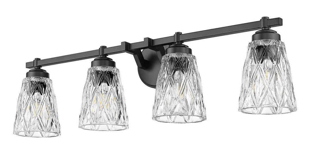 Z-Lite Canada - 1960-4V-MB - Four Light Vanity - Andree - Matte Black