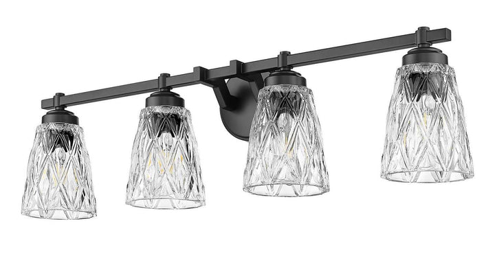 Z-Lite Canada - 1960-4V-MB - Four Light Vanity - Andree - Matte Black