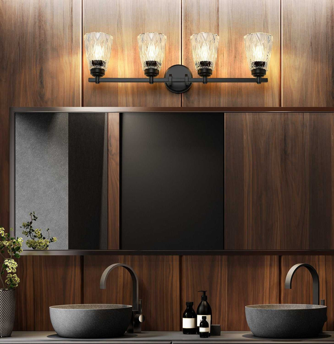 Z-Lite Canada - 1960-4V-MB - Four Light Vanity - Andree - Matte Black