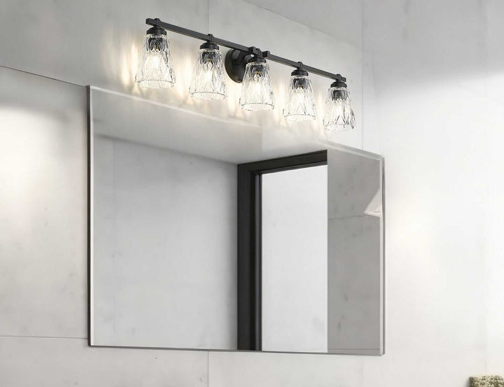 Z-Lite Canada - 1960-5V-MB - Five Light Vanity - Andree - Matte Black