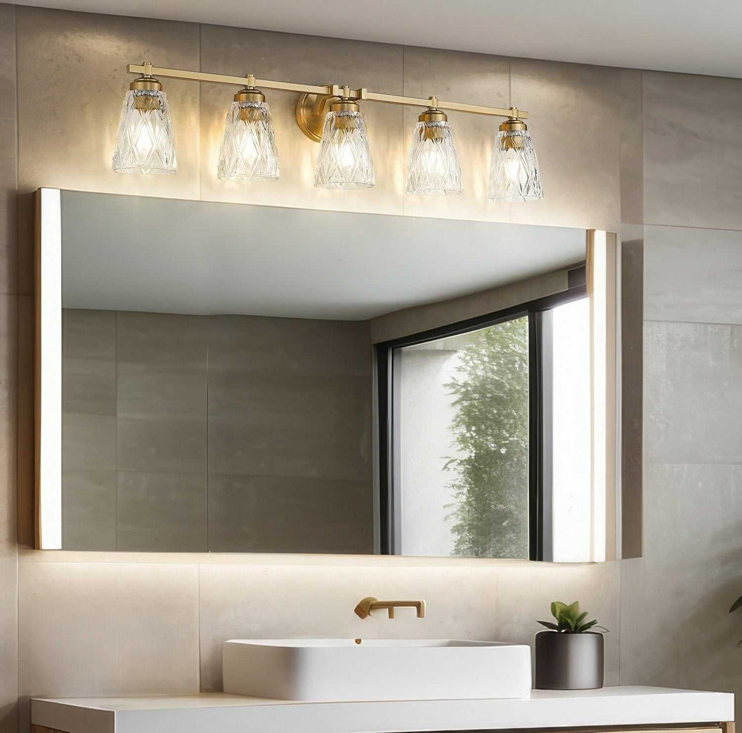 Z-Lite Canada - 1960-5V-MGLD - Five Light Vanity - Andree - Modern Gold