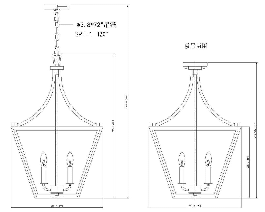 Z-Lite Canada - 1961-4C-IO - Four Light Chandelier - Montalcino - Iron Ore