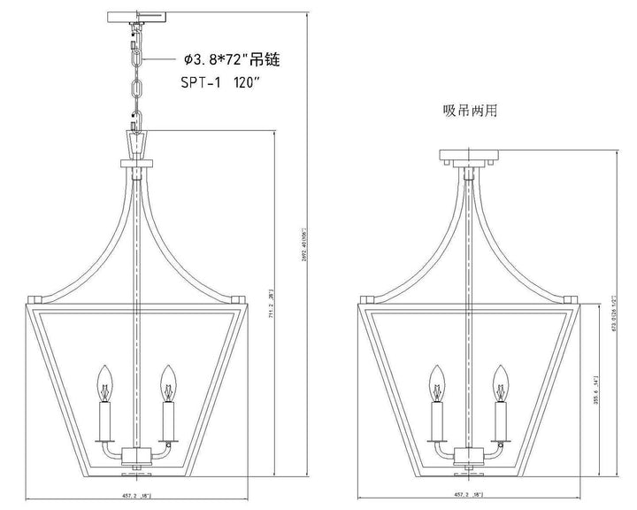 Z-Lite Canada - 1961-4C-IO - Four Light Chandelier - Montalcino - Iron Ore