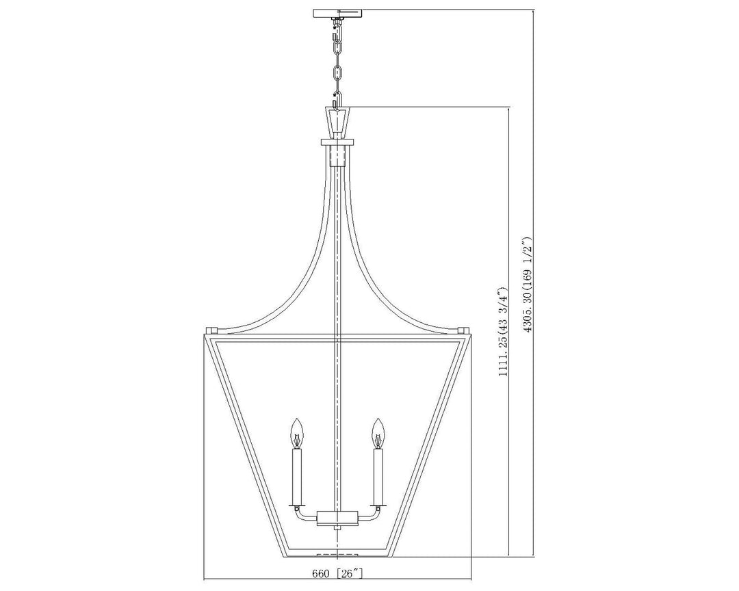 Z-Lite Canada - 1961-6RB - Six Light Chandelier - Montalcino - Rubbed Brass