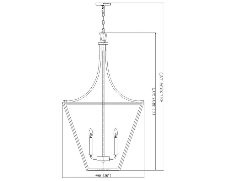 Z-Lite Canada - 1961-6RB - Six Light Chandelier - Montalcino - Rubbed Brass
