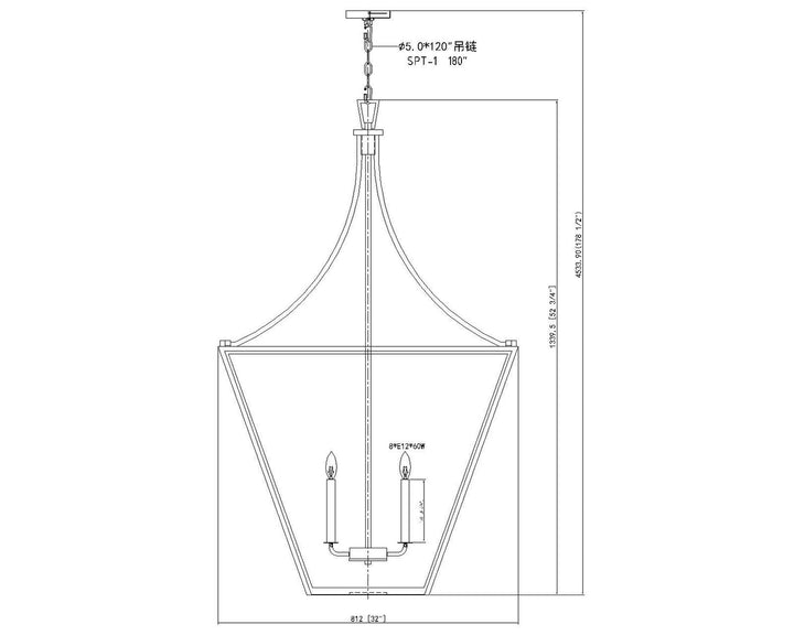 Z-Lite Canada - 1961-8IO - Eight Light Chandelier - Montalcino - Iron Ore