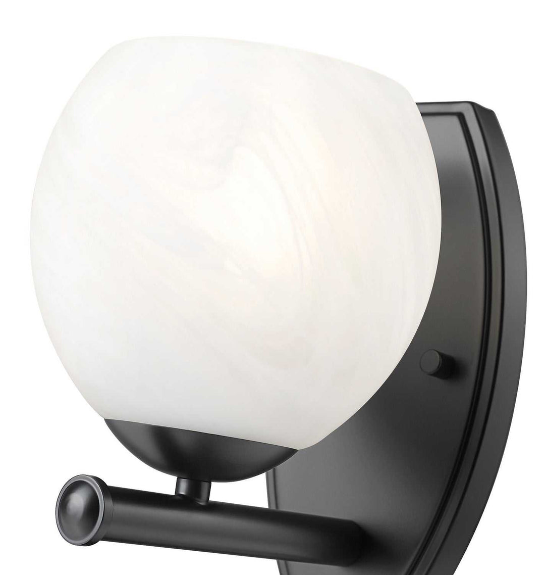Colette One Light Wall Sconce in Matte Black Z-Lite Canada