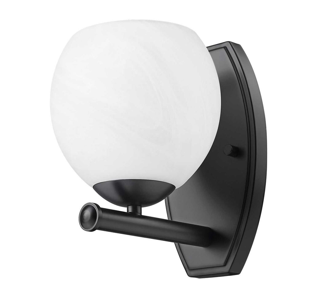 Colette One Light Wall Sconce in Matte Black Z-Lite Canada