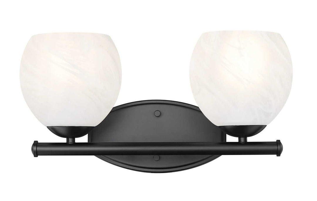 Colette Two Light Vanity in Matte Black Z-Lite Canada