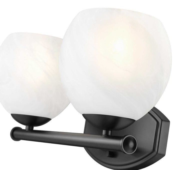 Colette Two Light Vanity in Matte Black Z-Lite Canada