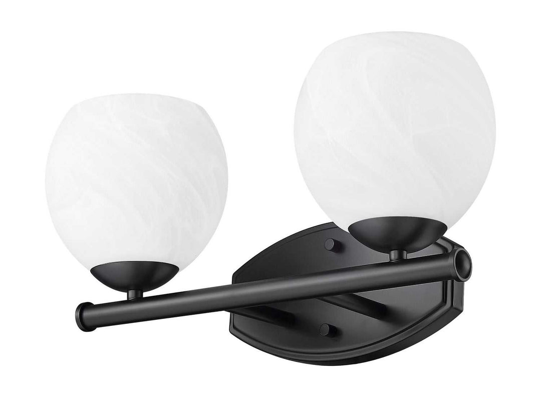 Colette Two Light Vanity in Matte Black Z-Lite Canada