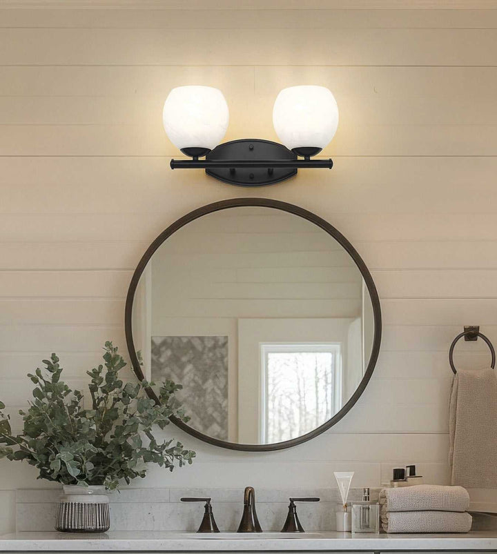 Colette Two Light Vanity in Matte Black Z-Lite Canada
