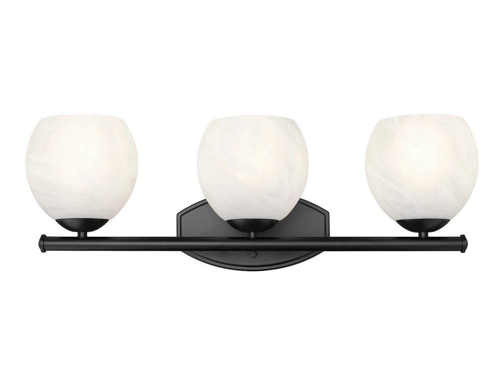 Colette Three Light Vanity in Matte Black Z-Lite Canada