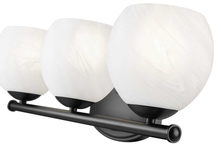 Colette Three Light Vanity in Matte Black Z-Lite Canada