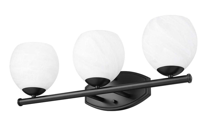 Colette Three Light Vanity in Matte Black Z-Lite Canada