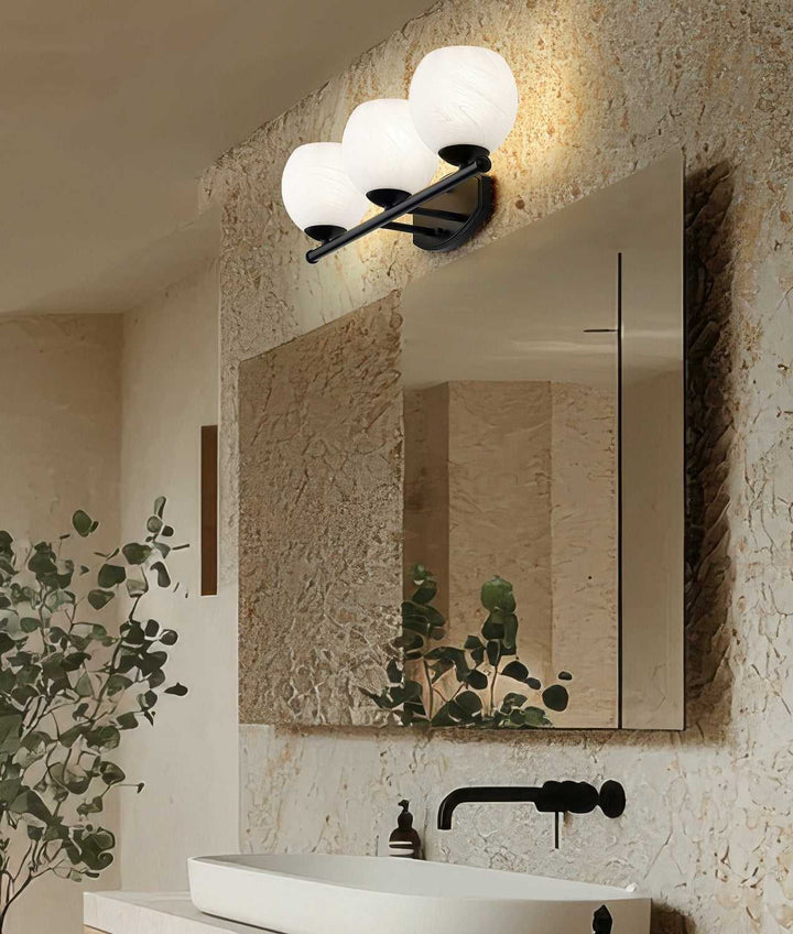 Colette Three Light Vanity in Matte Black Z-Lite Canada