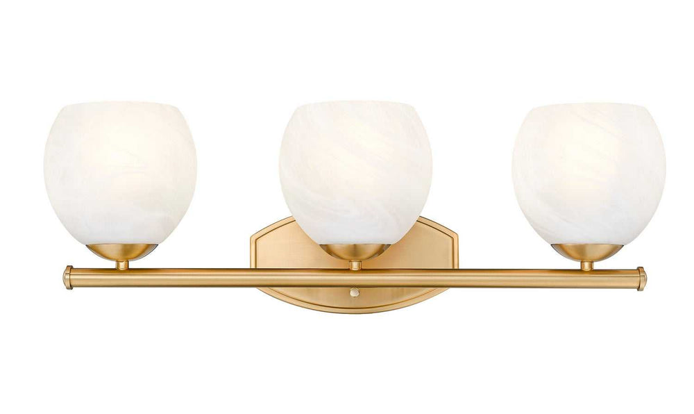 Colette Three Light Vanity in Modern Gold Z-Lite Canada