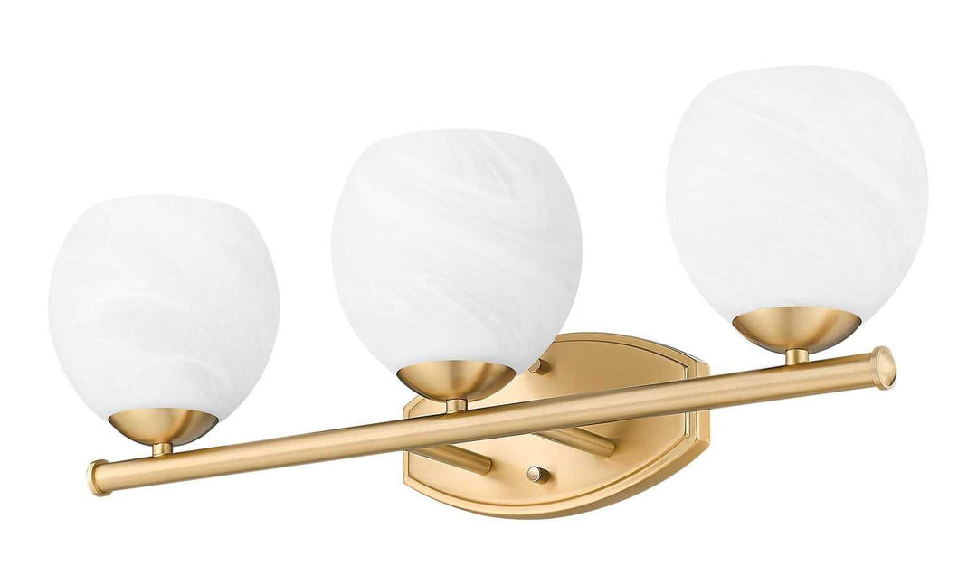 Colette Three Light Vanity in Modern Gold Z-Lite Canada