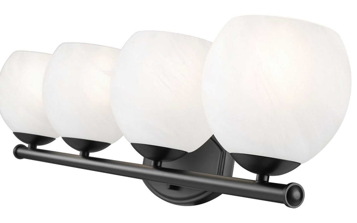 Colette Four Light Vanity in Matte Black Z-Lite Canada