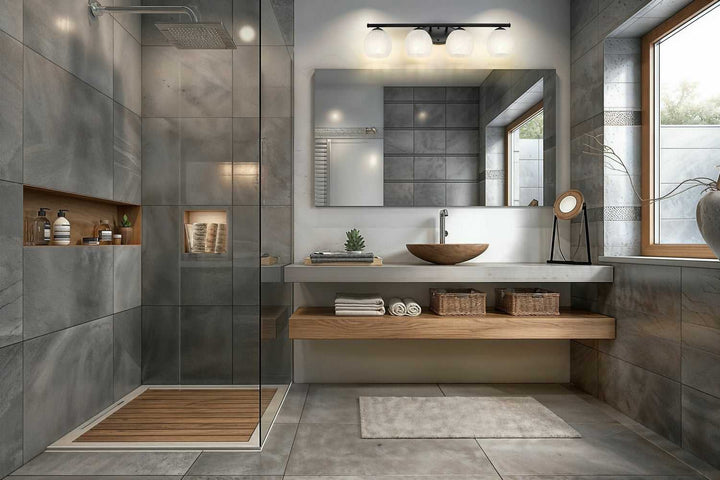 Colette Four Light Vanity in Matte Black Z-Lite Canada