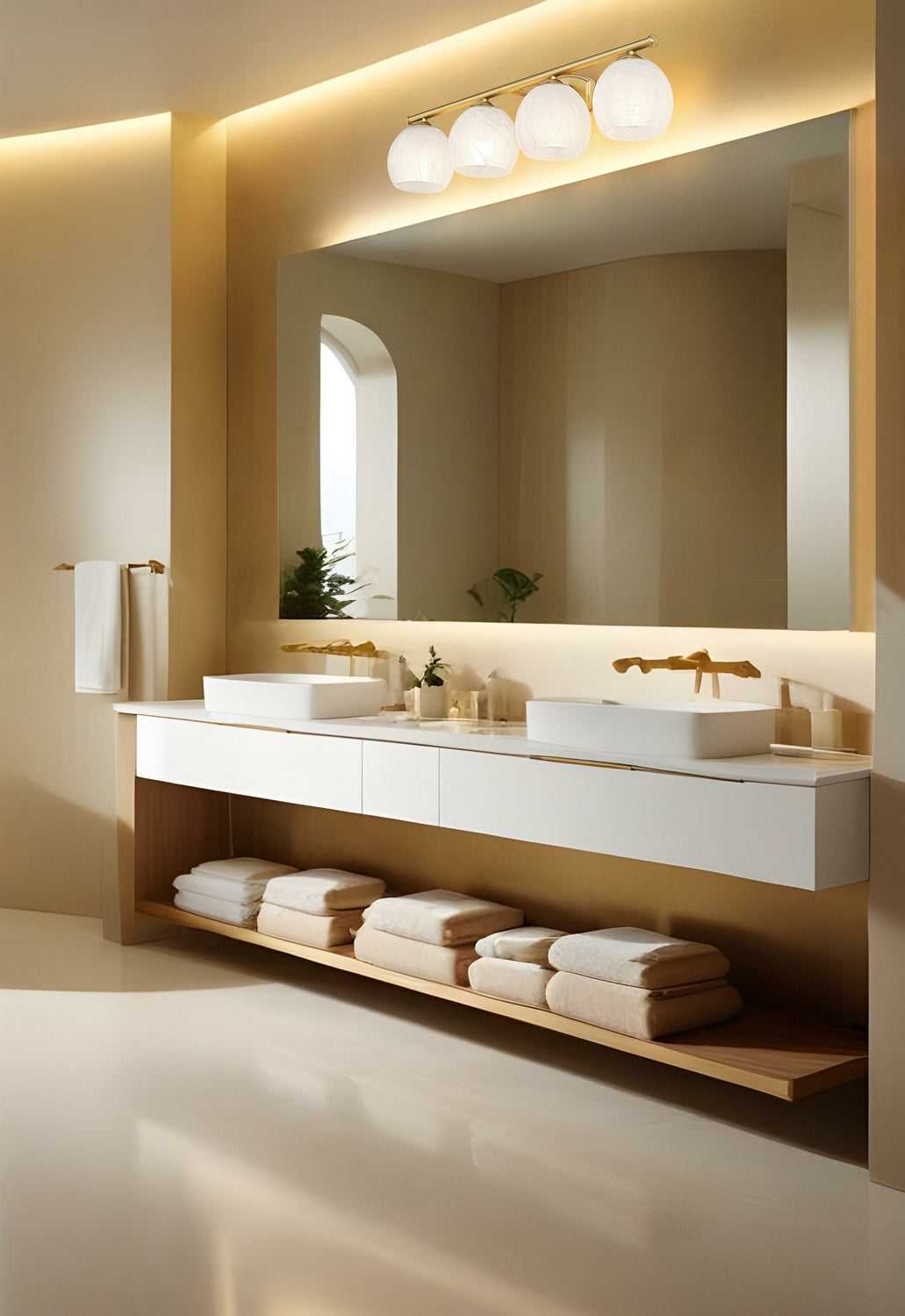 Colette Four Light Vanity in Modern Gold Z-Lite Canada