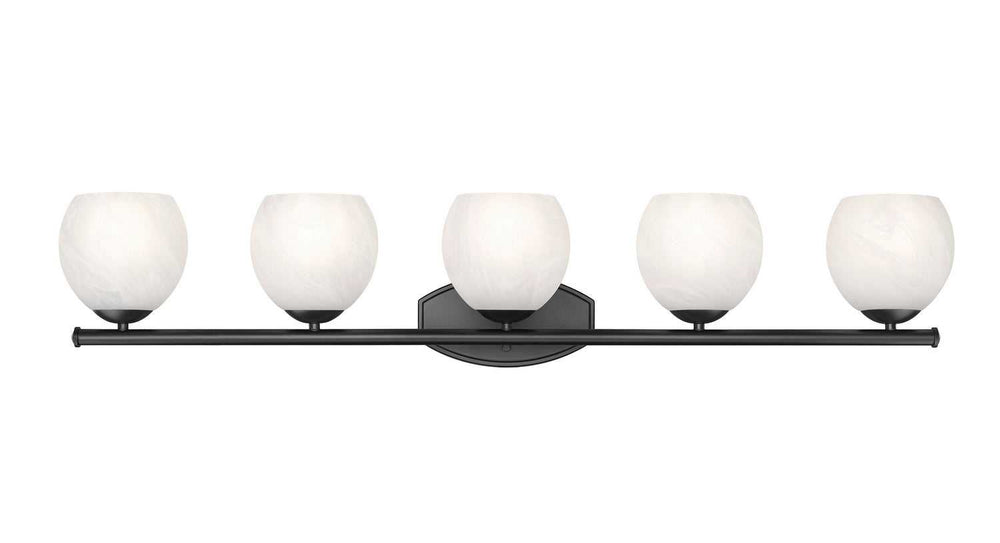 Colette Five Light Vanity in Matte Black Z-Lite Canada