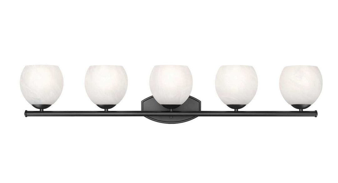 Colette Five Light Vanity in Matte Black Z-Lite Canada