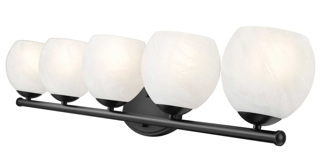 Colette Five Light Vanity in Matte Black Z-Lite Canada