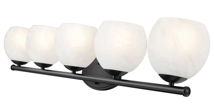 Colette Five Light Vanity in Matte Black Z-Lite Canada