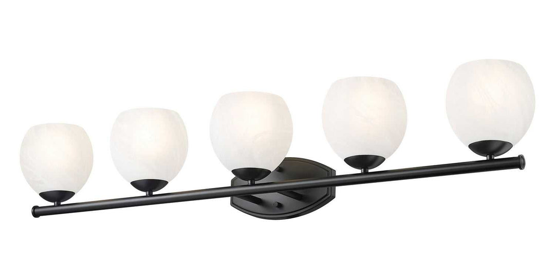 Colette Five Light Vanity in Matte Black Z-Lite Canada