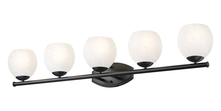 Colette Five Light Vanity in Matte Black Z-Lite Canada