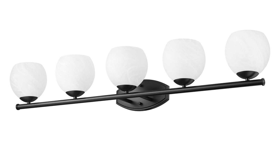 Colette Five Light Vanity in Matte Black Z-Lite Canada