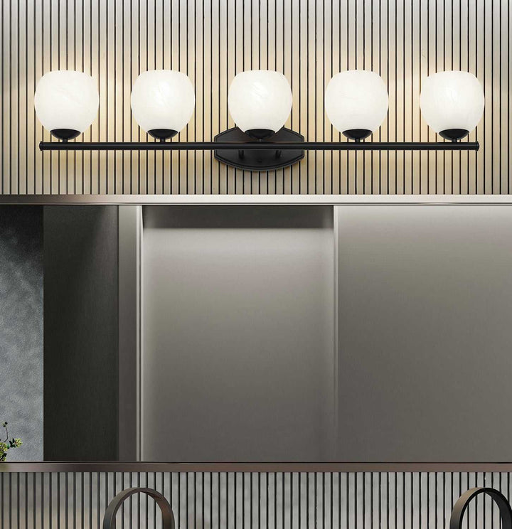 Colette Five Light Vanity in Matte Black Z-Lite Canada