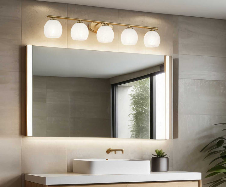 Colette Five Light Vanity in Modern Gold Z-Lite Canada