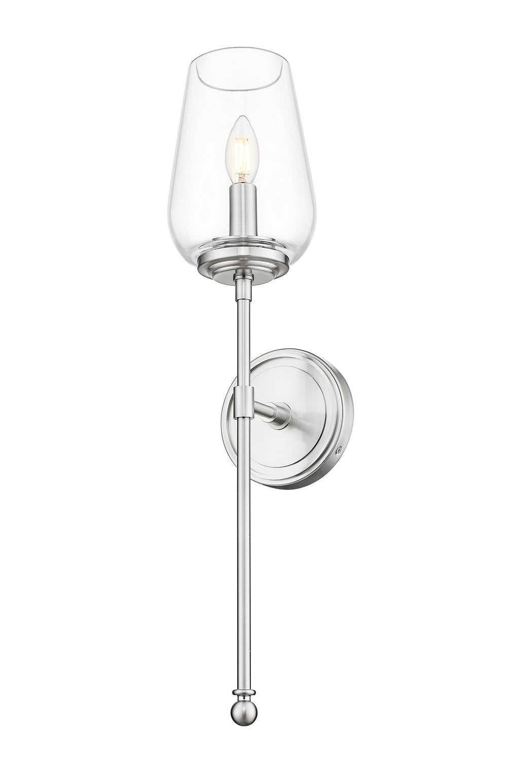 Dominique One Light Wall Sconce in Brushed Nickel Z-Lite Canada