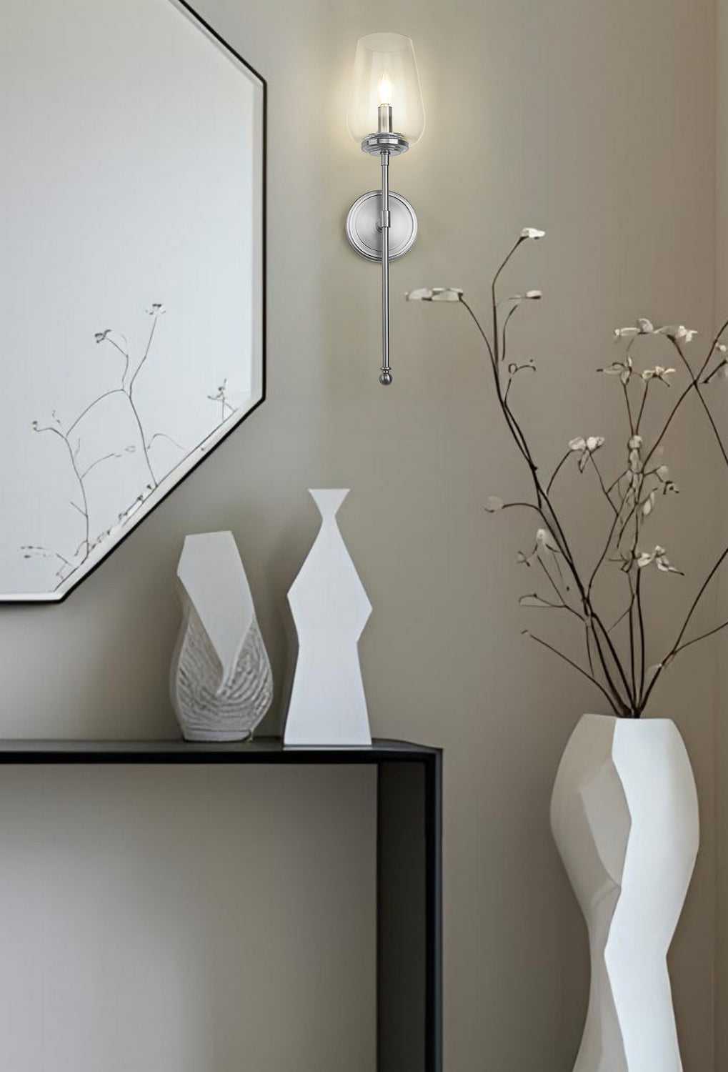 Dominique One Light Wall Sconce in Brushed Nickel Z-Lite Canada