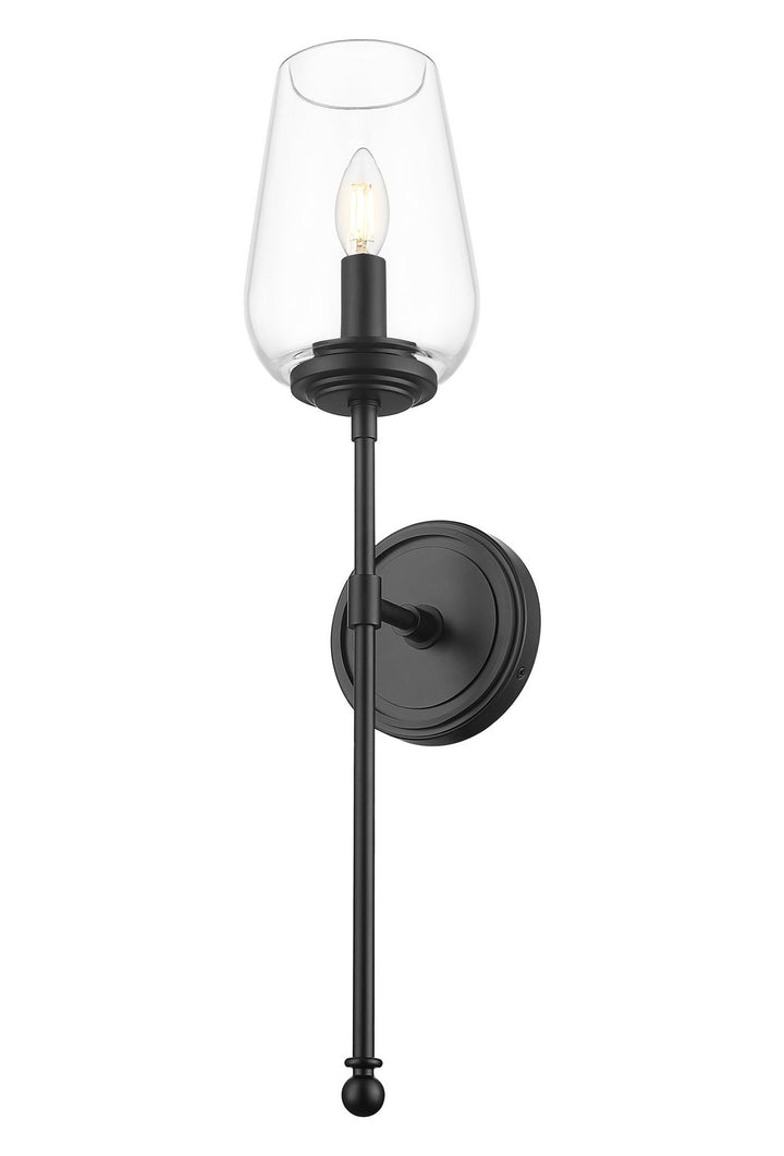 Dominique One Light Wall Sconce in Matte Black Z-Lite Canada