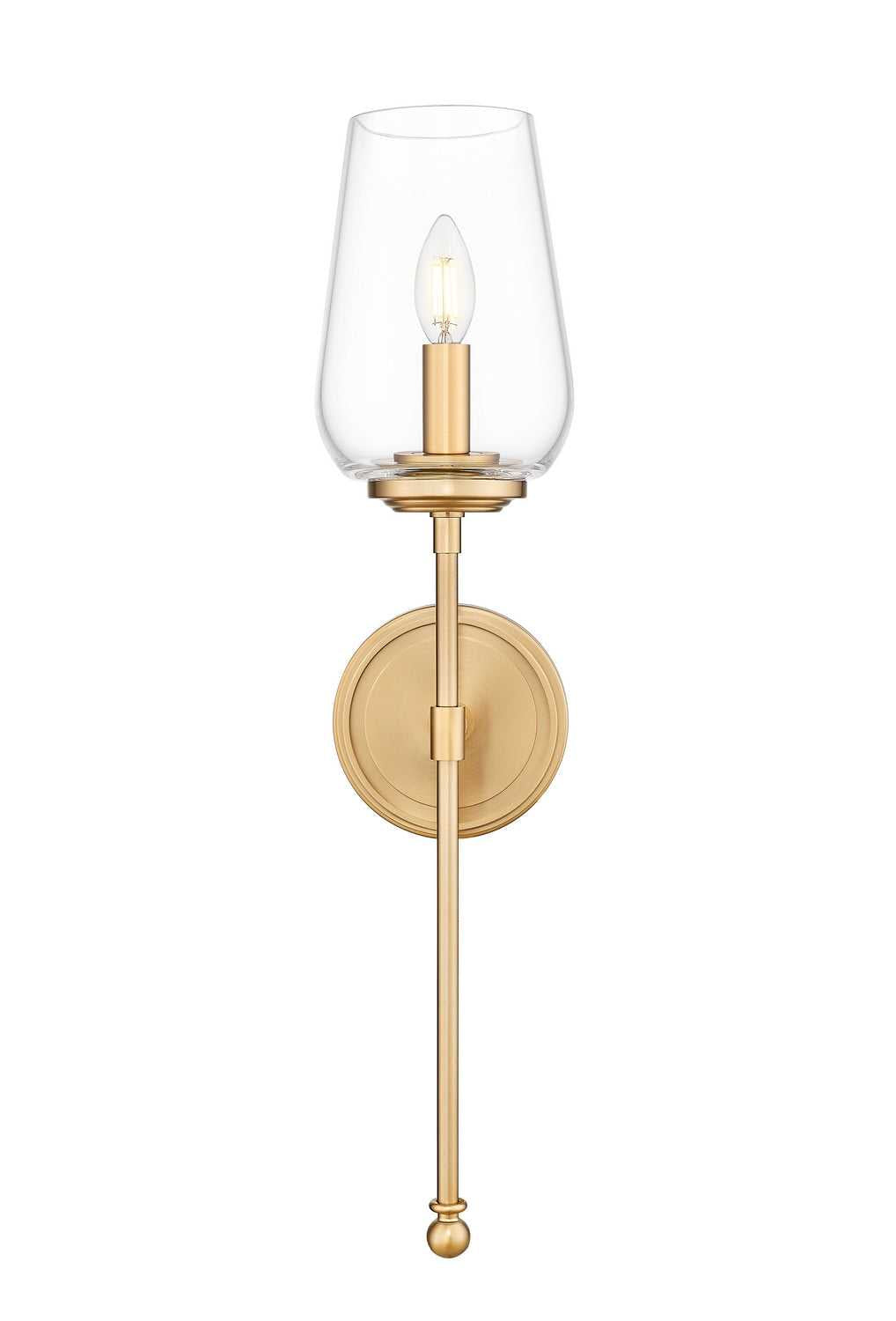 Dominique One Light Wall Sconce in Modern Gold Z-Lite Canada