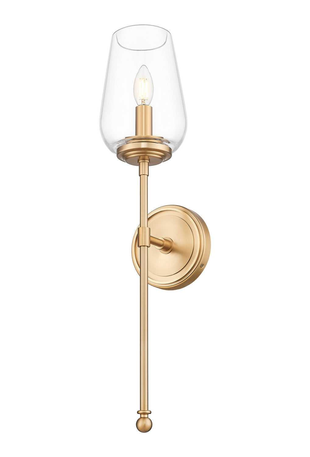 Dominique One Light Wall Sconce in Modern Gold Z-Lite Canada