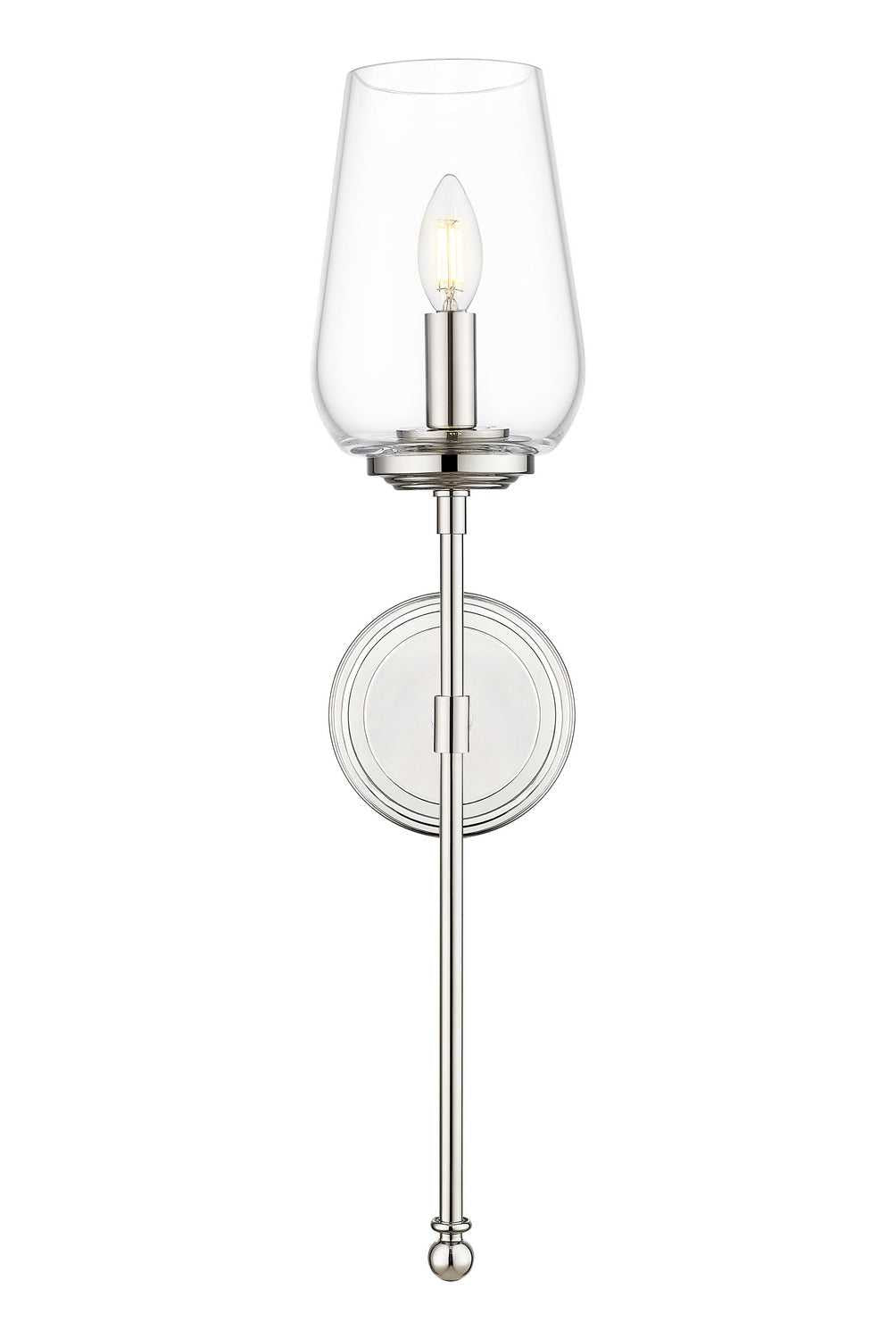 Dominique One Light Wall Sconce in Polished Nickel Z-Lite Canada