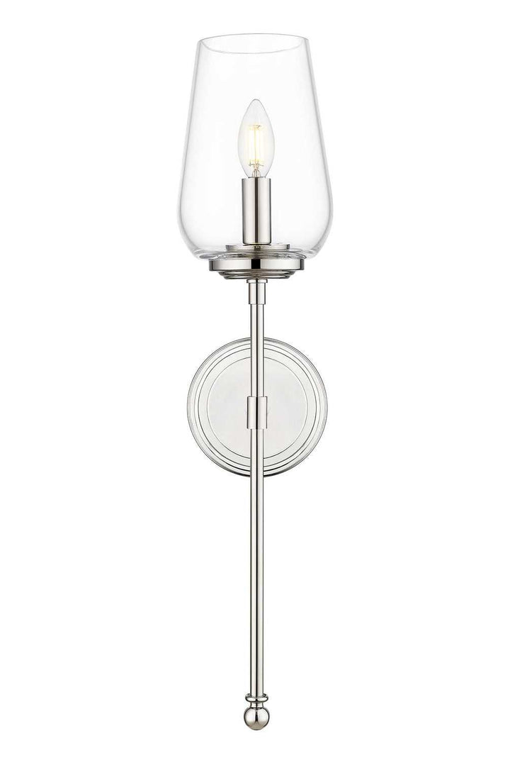 Dominique One Light Wall Sconce in Polished Nickel Z-Lite Canada