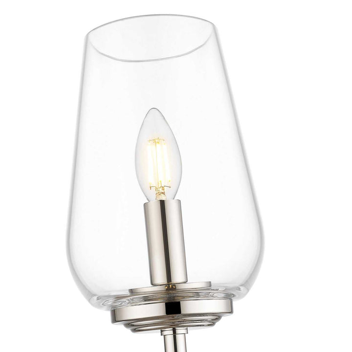 Dominique One Light Wall Sconce in Polished Nickel Z-Lite Canada